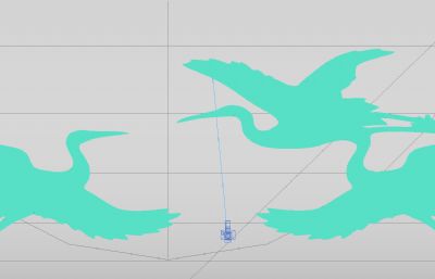 三只飞鹤浮雕设计3D模型
