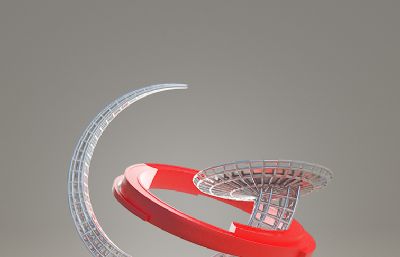 新月锦程雕塑设计3D模型
