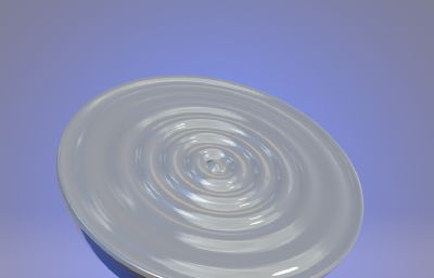 圆盘波纹波浪雕塑设计3D模型