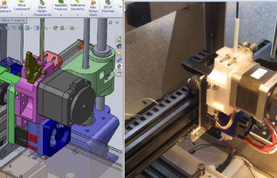 3D打印机结构Solidworks图纸模型,附IGS格式