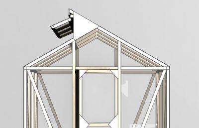 玻璃房,温室大棚solidworks图纸模型