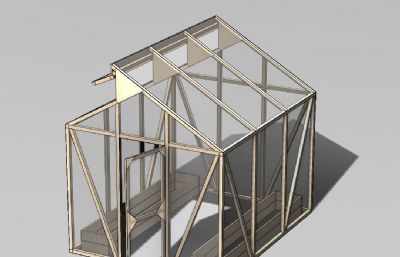 玻璃房,温室大棚solidworks图纸模型