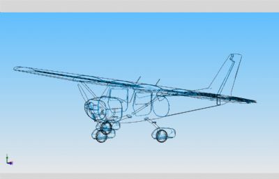 小型飞机3D模型,STEP格式模型