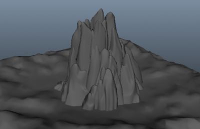 火山maya模型,已导obj,fbx格式
