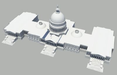 美国国会大厦,白宫maya素模,MB,FBX,OBJ三种格式
