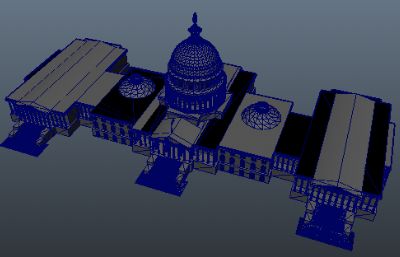 美国国会大厦,白宫maya素模,MB,FBX,OBJ三种格式