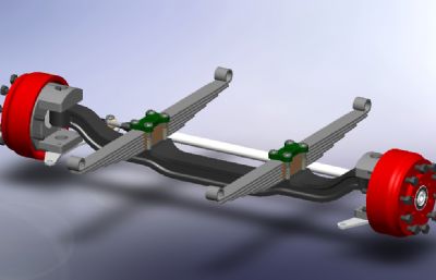 汽车悬挂系统简易结构STEP格式模型