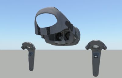 HTC vive2.0 虚拟现实头盔,VR头盔,VR眼镜,手柄全套maya模型