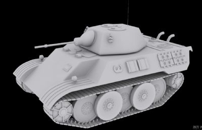 德系轻型坦克3D模型