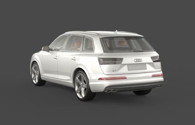 奥迪Q7汽车3D模型,带内饰,max+fbx格式
