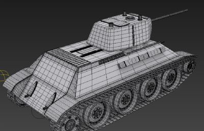 苏系A-20轻型坦克3D模型
