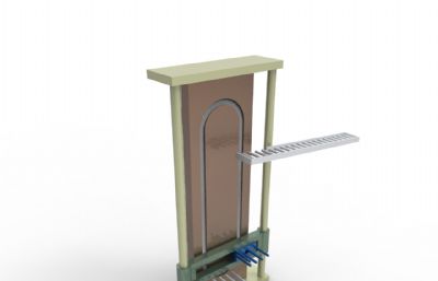 垂直提升输送机Solidworks设计模型,附STEP格式