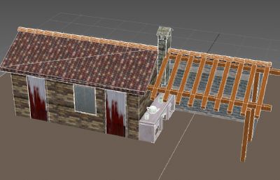 房子,平房,小木屋3D模型