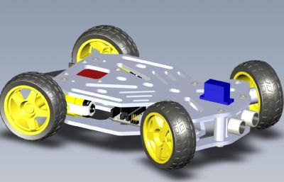 玩具小车结构STEP格式模型