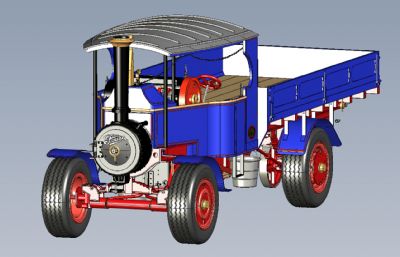 蒸汽动力的卡车模型,STP格式