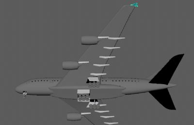 飞机客机Maya模型