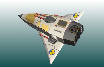 科幻轰炸机,飞船STEP,x_t格式模型