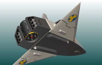 科幻轰炸机,飞船STEP,x_t格式模型