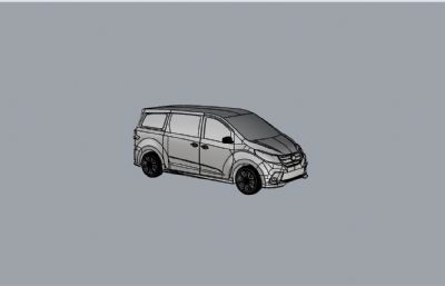 MPV汽车,商务车3DM格式模型