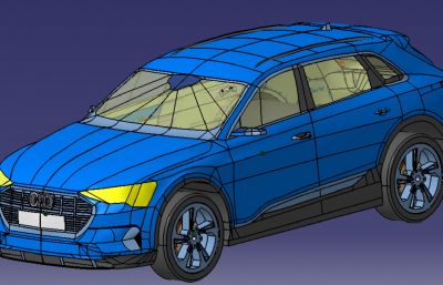 Audii奥迪E-Tron轿车模型STP格式