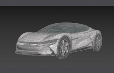 2019款比亚迪E-SEED GT电动跑车3D模型,MAX+FBX两种格式