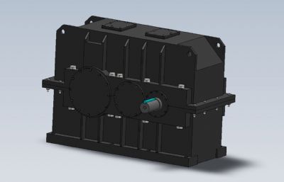 二级斜齿轮减速箱Solidworks设计模型