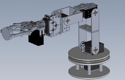 简易全方位自由角度机械臂Solidworks设计图纸模型
