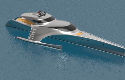 未来科幻设想的水上快艇IGS格式模型