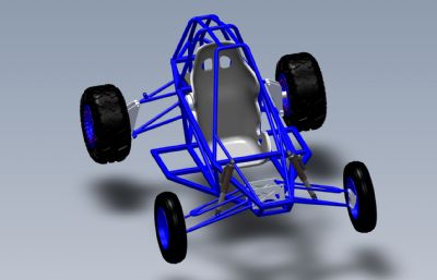 单座四驱越野车Solidworks设计模型