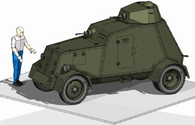 装甲车造型图纸模型stp,igs格式文件