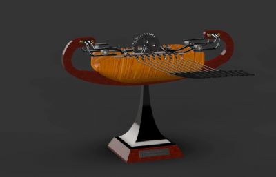 机械传动划桨划艇结构摆件Solidworks设计模型