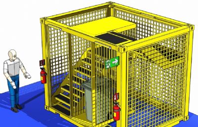 工厂钢结构应急集装箱柜STP,x_t格式模型