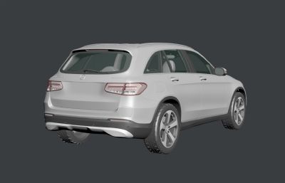 奔驰GLC 250d系列汽车3D模型,MAX+FBX格式