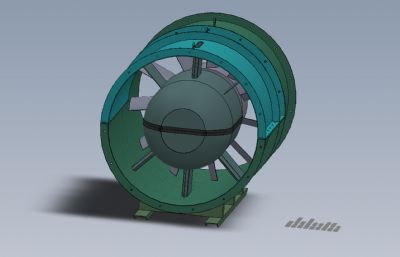 轴流式节能通风机Solidworks设计图纸模型
