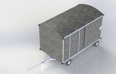 机场行李拖运车3DSolidworks设计模型(网盘下载)
