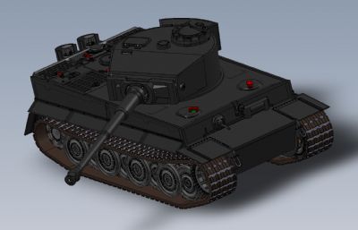 虎式坦克Solidworks设计图纸模型