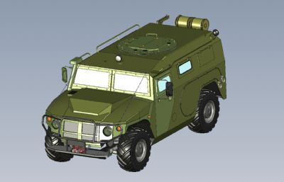 虎式GAZ-233014型突击车,步战车STP格式模型