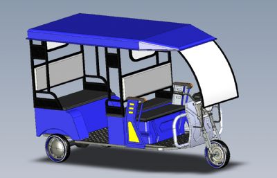 可载客的电动三轮车IGS格式模型