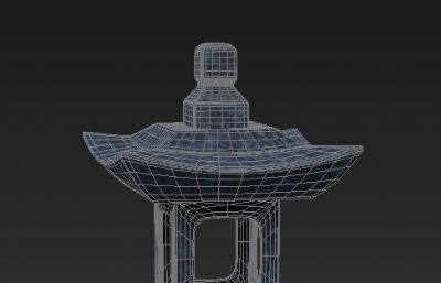 宫灯,石制地灯3D模型