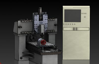4轴CNC数控机床STEP格式模型