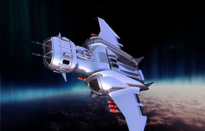 未来科幻宇宙飞船,宇宙战舰STEP格式模型