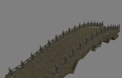 天下桥,仿古石桥,拱桥maya模型,MB,FBX格式源文件