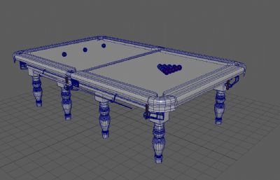 完整的台球桌maya模型,mb,obj两个格式文件