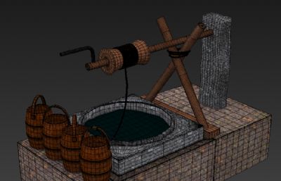 旧时的水井3D模型