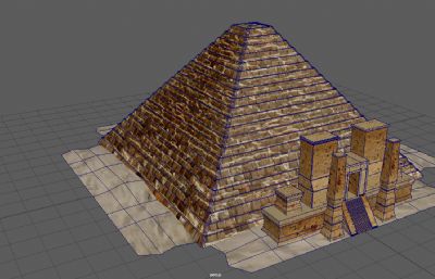 埃及金字塔maya模型,MB,OBJ格式文件