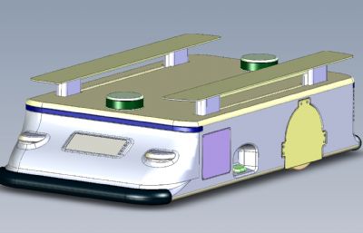 AGV输送小车STEP格式模型