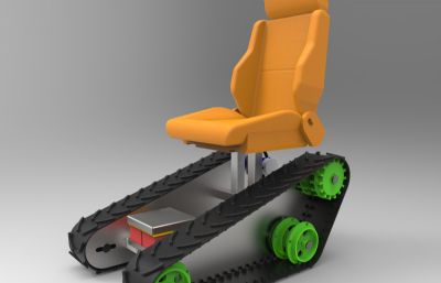 带履带的座椅车STEP格式模型