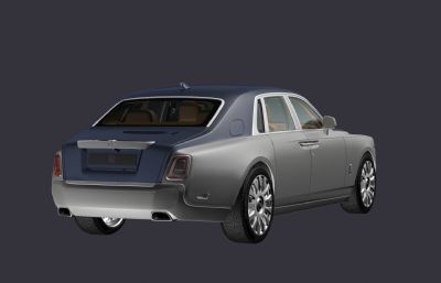 劳斯莱斯汽车3D模型,带精致内饰
