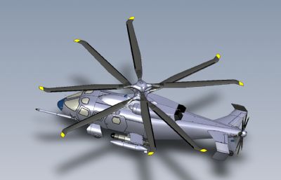 多功能,多用途直升机STP格式图纸模型