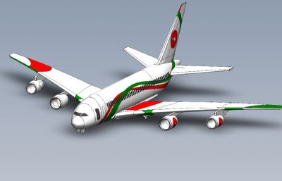 孟加拉航空公司空客飞机Solidworks设计简易模型